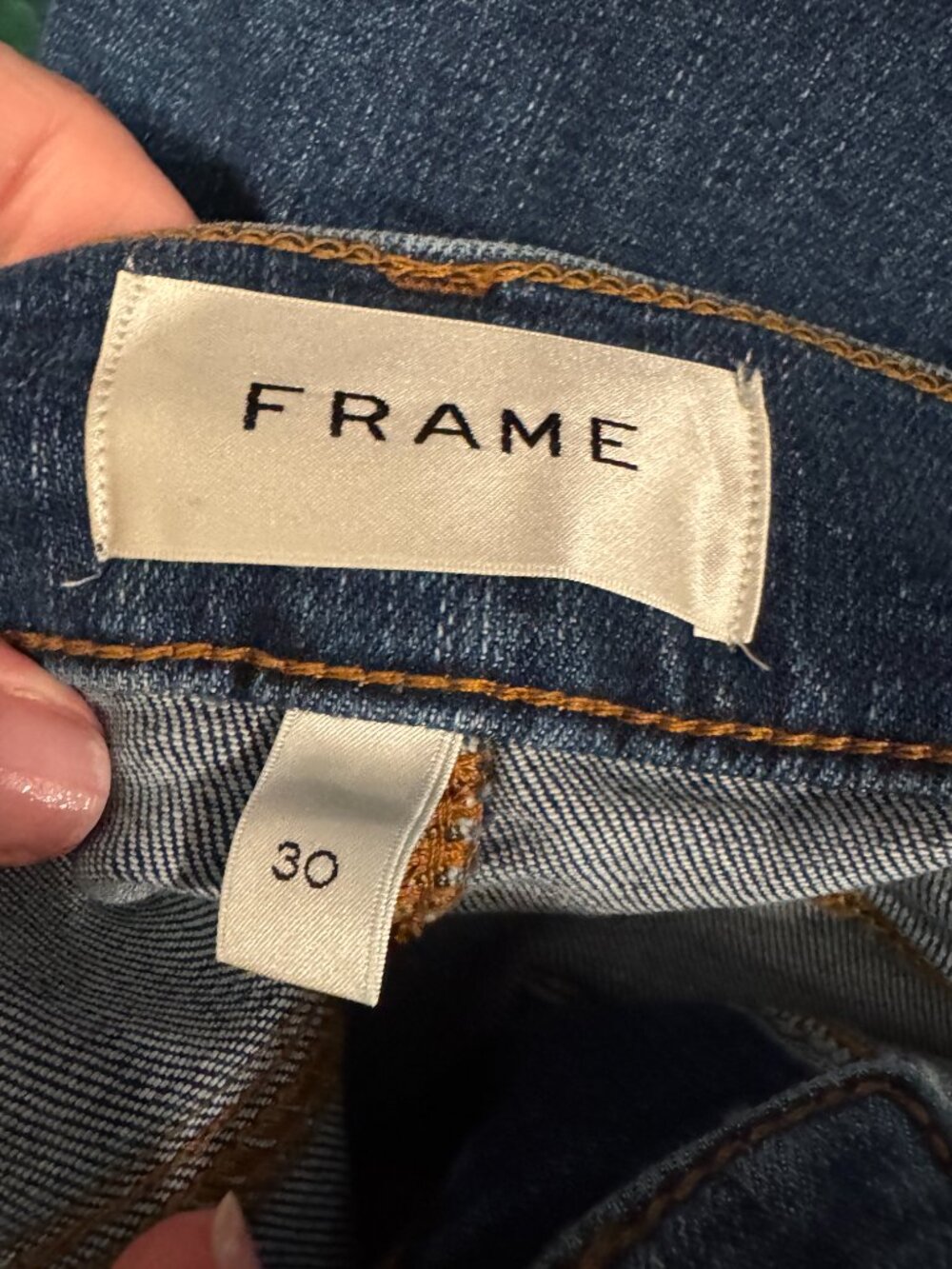 NWT FRAME Le Slim Palazzo Jeans 30 High Rise Wide Leg Medium Blue - Picture 4 of 8